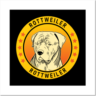 Rottweiler Dog Portrait Posters and Art